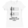 13/8 6/4 These Are Difficult Times Ladies Fitted T-Shirt