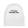 first line second line Baby Beanies