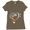 music expresses clef heart girls Ladies Fitted T-Shirt