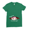 June Peeking Out Baby Girl Ladies Fitted T-Shirt