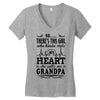 There's This Girl Who Kinda Stole My Heart Grandpa Women's V-Neck T-Shirt