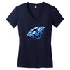 diamond blu Women's V-Neck T-Shirt