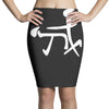 unisex funny graphic Pencil Skirts