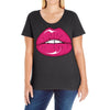 lips shiny Ladies Curvy T-Shirt
