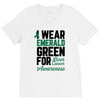 i wear emerald green for liver cancer awareness V-Neck Tee