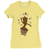 groovy baby groot 2 Ladies Fitted T-Shirt