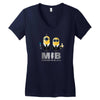 despicable me minions men in black Women's V-Neck T-Shirt