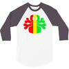 rasta skull and crossbones 3/4 Sleeve Shirt