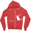 black cat magic Zipper Hoodie