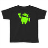 android eats apple Toddler T-shirt