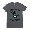 father and son best friends son Ladies Fitted T-Shirt