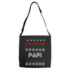 ugly christmas papi Adjustable Strap Totes