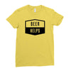 beer helps Ladies Fitted T-Shirt