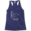 rabbit duck white Racerback Tank
