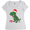 christmas dinosaur Women's Triblend Scoop T-shirt