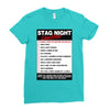 funny stag night checklist, ideal gift, christmas present Ladies Fitted T-Shirt