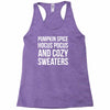 pumpkin spice hocus pocus and cozy sweaters Racerback Tank