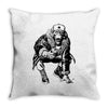 comunist monkey Throw Pillow