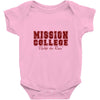 mission college maroon Baby Onesie