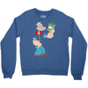 popeye spinach retro mens funny Crewneck Sweatshirt
