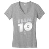 team 10  silver Women's V-Neck T-Shirt