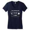 I Love Someone with Brain Tumor to The Moon and Back to Infinity and B Women's V-Neck T-Shirt