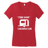 personalised your name caravan club funny gift Women's V-Neck T-Shirt