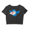 un oiseau et sa declaration d'amour Crop Top