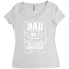 dad number one world's greatest Women's Triblend Scoop T-shirt
