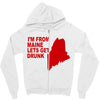 funny maine state Zipper Hoodie