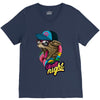 up all night cat V-Neck Tee
