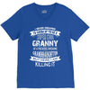 Super Cool Granny Of A Freaking Awesome Granddaughter V-Neck Tee