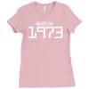 made in 1973 birthday celebration funny party Ladies Fitted T-Shirt