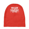 my gun is bigger Baby Beanies
