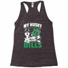 my husky is in charge! Racerback Tank