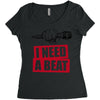 need a beat Women's Triblend Scoop T-shirt
