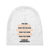 Braver Stronger Smarter Uterine Cancer Awareness Baby Beanies