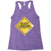 body under construction Racerback Tank