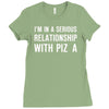 i'm in a serious relationship with pizza Ladies Fitted T-Shirt