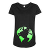 Earth Themed Funny Maternity Scoop Neck T-shirt