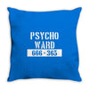 psycho ward  funny  fancy dress horror halloween mental health Throw Pillow