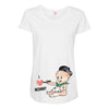 Cute Baby Painter's Mom Love Maternity Scoop Neck T-shirt