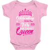 Celebrating With the 7th Birthday Queen Baby Onesie
