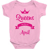 queens are born in april Baby Onesie