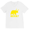 beer t shirt bear plus deer funny tee drinking college humor party shi V-Neck Tee