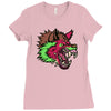 pink punk wolf Ladies Fitted T-Shirt