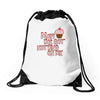 mary has got nothing on me Drawstring Bags