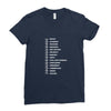 beard length chart funny professor grandpa mustache humor Ladies Fitted T-Shirt