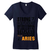Strong Independent Motivated Aries Women's V-Neck T-Shirt
