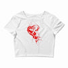 heartless splatter Crop Top